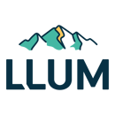LLUM - Logo bleu, vert  et jaune